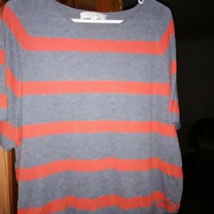 Loft gray and orange top size xs